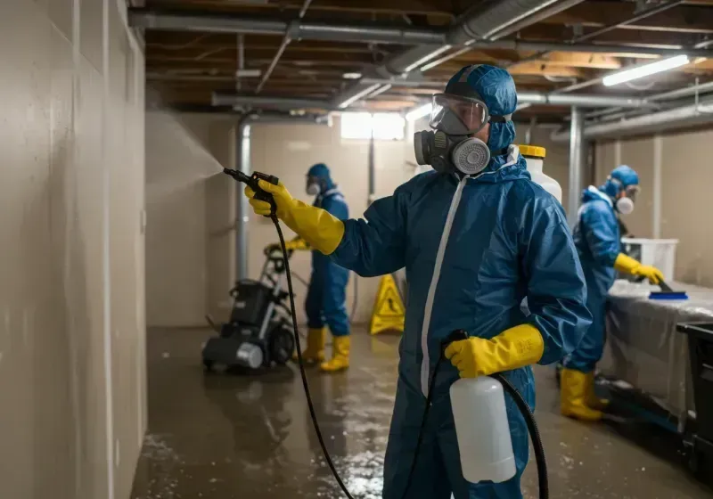 Basement Sanitization and Antimicrobial Treatment process in Lutz, FL